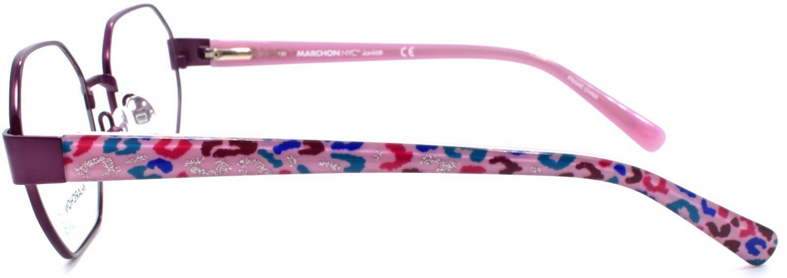 3-Marchon M-7001 505 Kids Girls Eyeglasses Frames Octagon 46-17-130 Plum-886895430333-IKSpecs