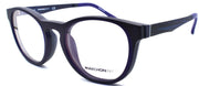 2-Marchon M-1502 412 Eyeglasses Frames 50-19-140 Matte Navy + 2 Magnetic Clip Ons-886895484374-IKSpecs