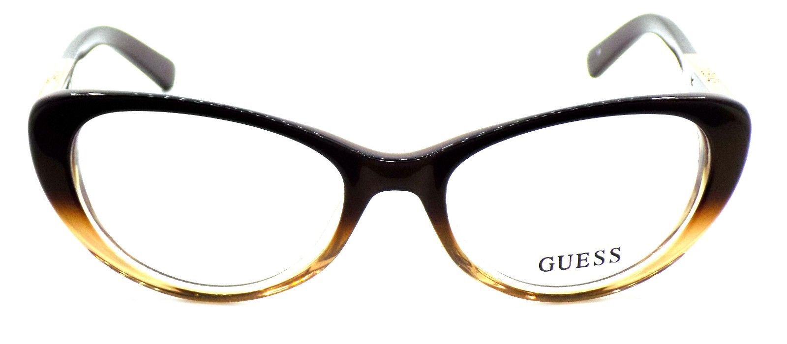 2-GUESS GU2384 BRN Women's Plastic Eyeglasses Frames 51-17-135 Brown + CASE-715583765955-IKSpecs