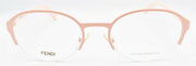 2-Fendi FF 0338/F 8KJ Women's Eyeglasses Frames Half-rim 52-19-140 Matte Pink-716736112572-IKSpecs