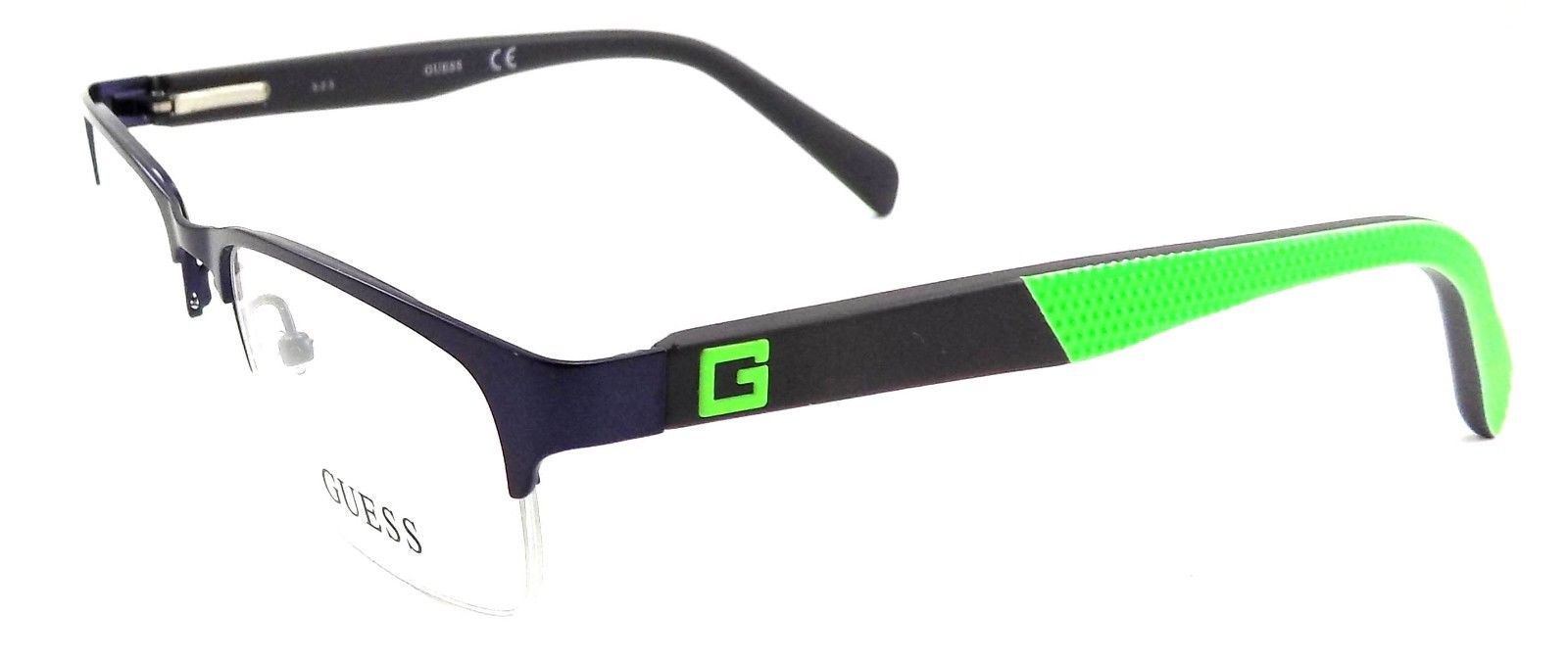1-GUESS GU9148 091 Eyeglasses Frames Half Rim 48-16-130 Satin Black + CASE-664689700462-IKSpecs