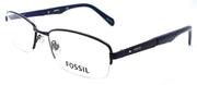 1-Fossil FOS 7015 RCT Men's Eyeglasses Frames Half-rim 56-18-145 Matte Blue-762753561145-IKSpecs