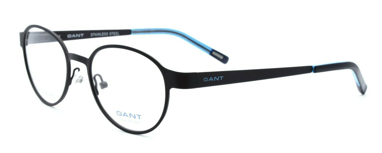 1-GANT G3045 SBLK Men's Eyeglasses Frames Round 48-19-140 Satin Black-715583464179-IKSpecs