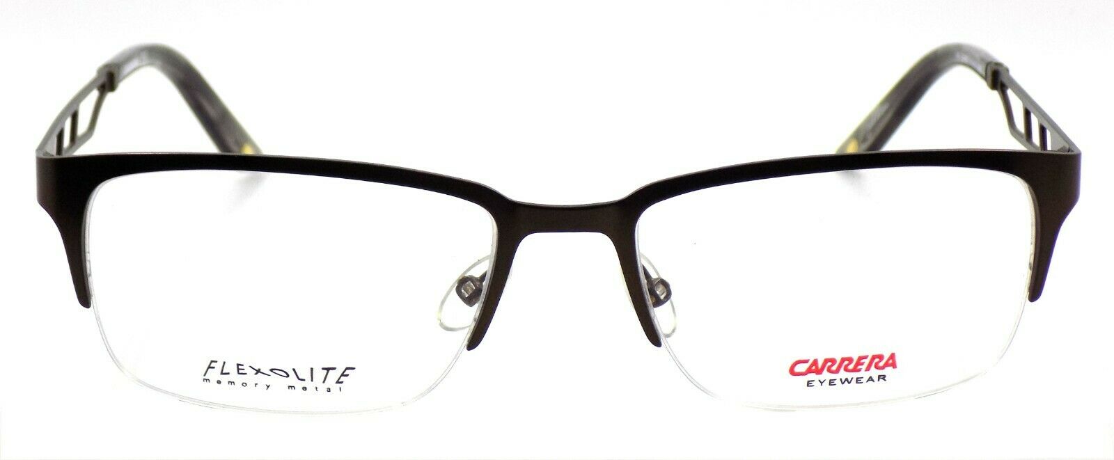 2-Carrera CA7601 05BZ Men's Eyeglasses Frames Half-rim 54-18-145 Matte Chocolate-716737432624-IKSpecs