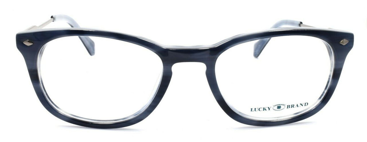 2-LUCKY BRAND Spectator Unisex Eyeglasses Frames 49-18-140 Blue Horn + CASE-751286221237-IKSpecs