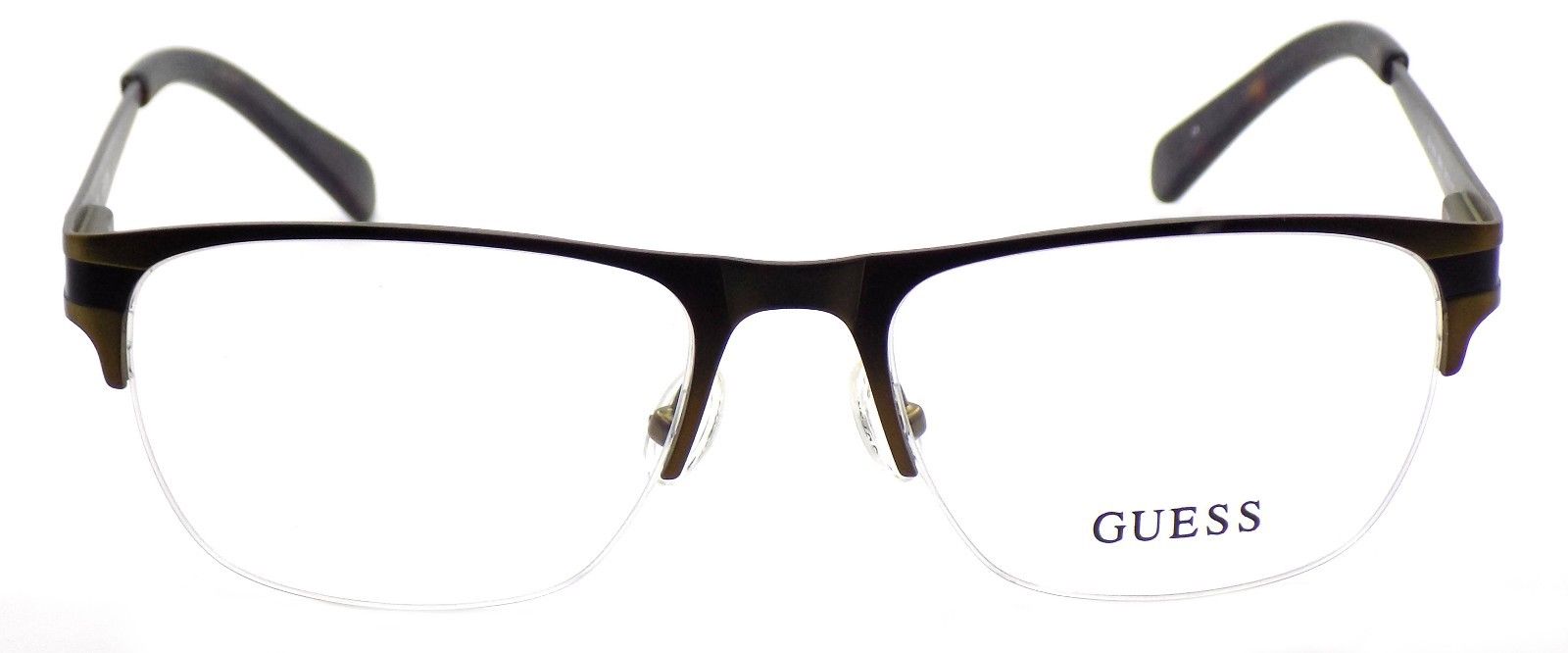 2-GUESS GU1814 BRN Men's Half-Rim Eyeglasses Frames 54-18-140 Brown Bronze + CASE-715583920316-IKSpecs