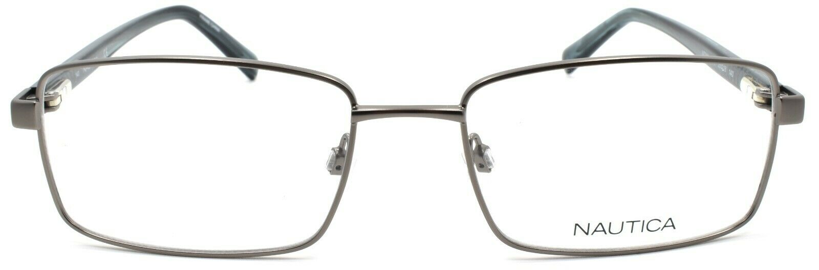 2-Nautica N7300 030 Men's Eyeglasses Frames 55-18-140 Satin Gunmetal-688940462982-IKSpecs