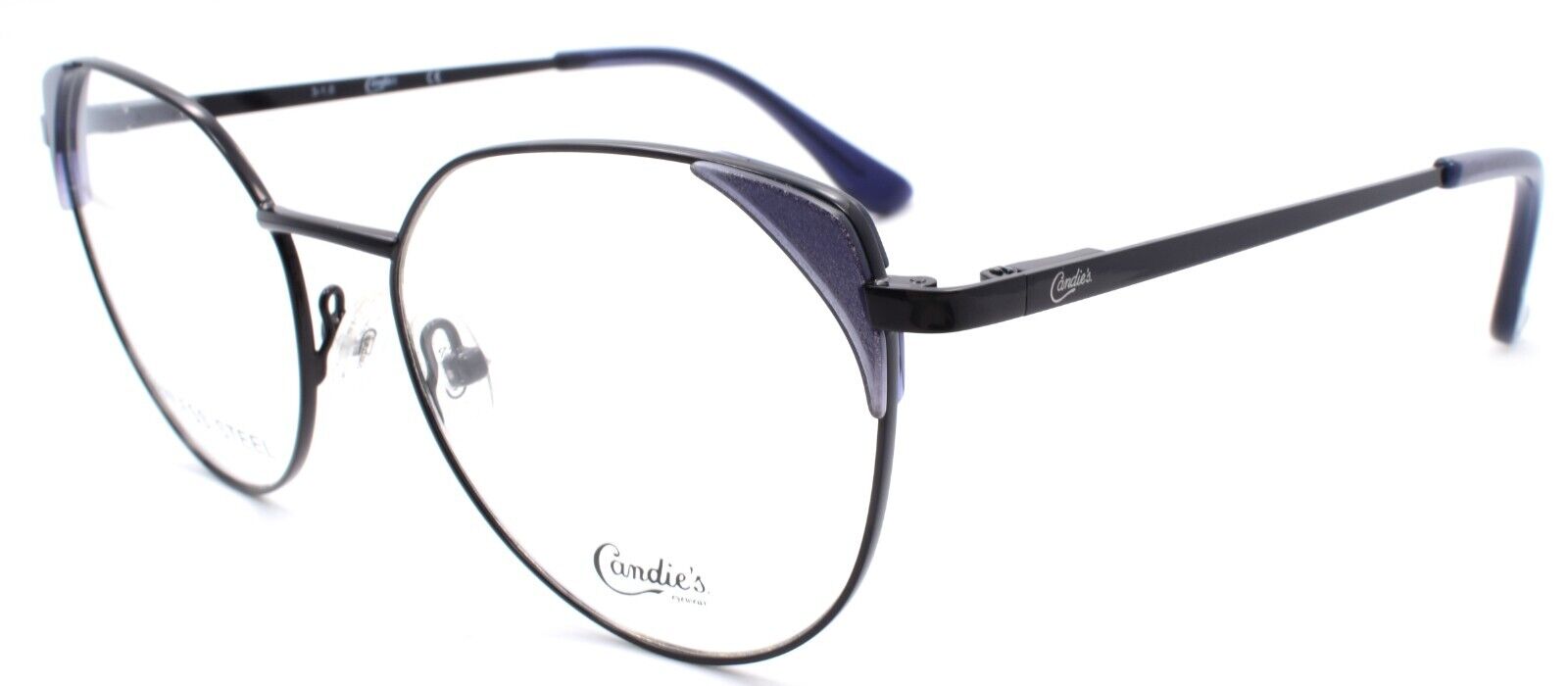 1-Candies CA0181 001 Women's Eyeglasses Frames 52-17-140 Shiny Black-889214119827-IKSpecs