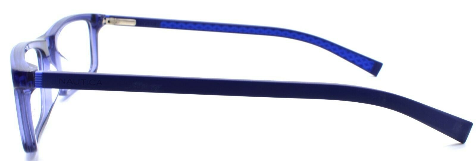 3-Nautica N8162 410 Men's Eyeglasses Frames 53-18-140 Navy Crystal-688940465471-IKSpecs