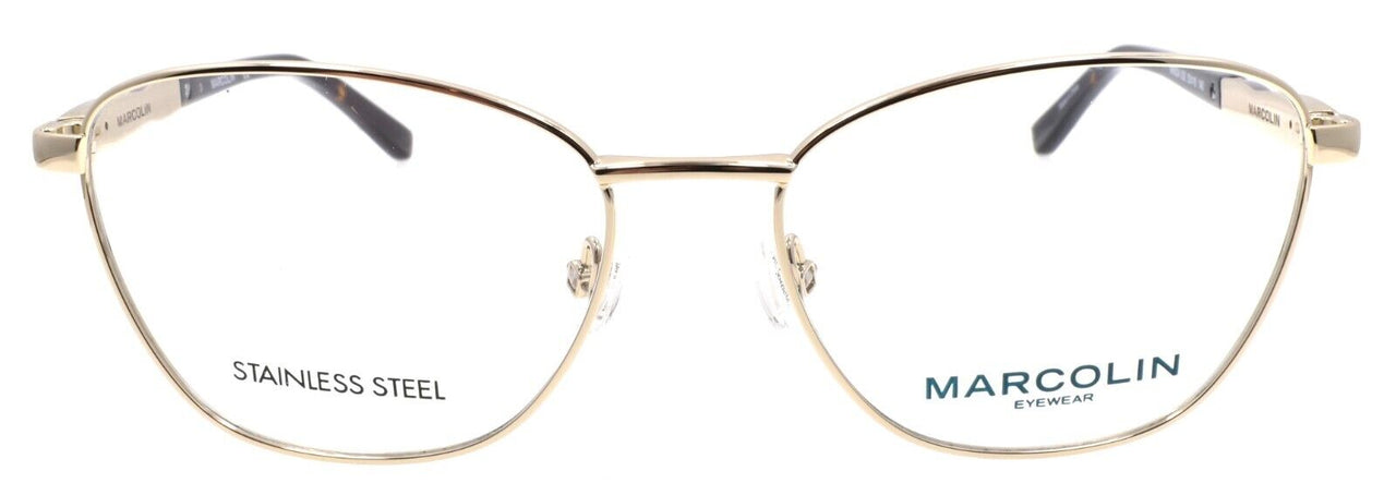 Marcolin MA5024 032 Women's Eyeglasses Frames 53-16-140 Pale Gold