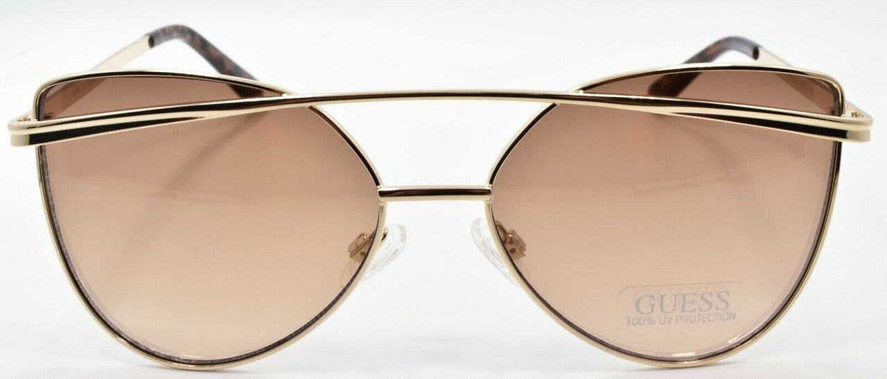GUESS GF0332 32G Women's Sunglasses Cat Eye 56-16-140 Gold / Mirrored