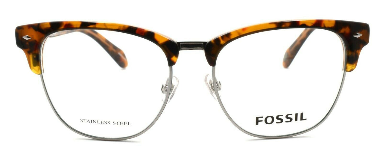 2-FOS 7019 086 Men's Eyeglasses Frames 53-17-145 Dark Havana-716736029146-IKSpecs