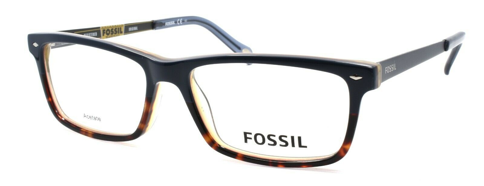 1-Fossil FOS 6032 UHD Men's Eyeglasses Frames 54-16-145 Blue / Havana + CASE-716737651841-IKSpecs