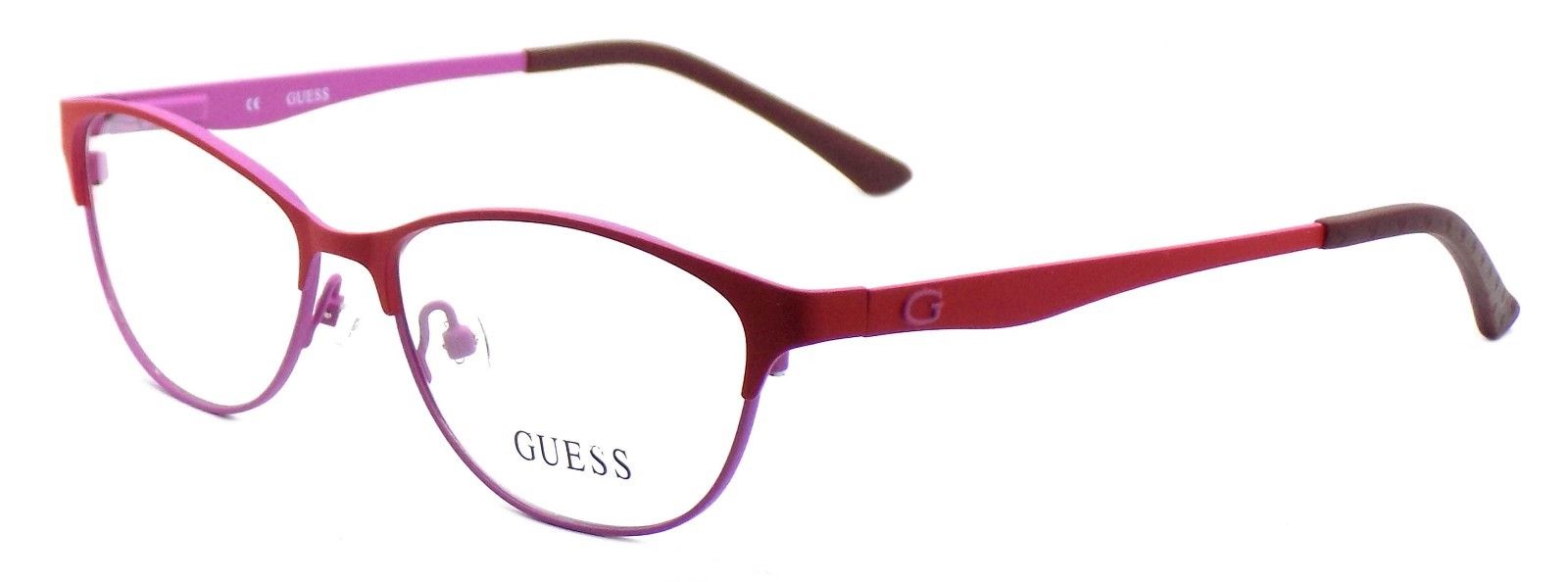 1-GUESS GU2504 073 Women's Eyeglasses Frames 53-15-135 Matte Red / Pink + CASE-664689697625-IKSpecs