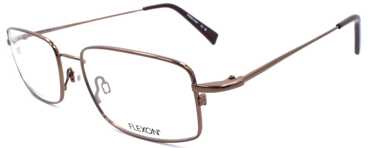 2-Flexon FLX 901 MAG 210 Men's Eyeglasses Brown 54-18-140 + Clip On Sunglasses-750666972967-IKSpecs