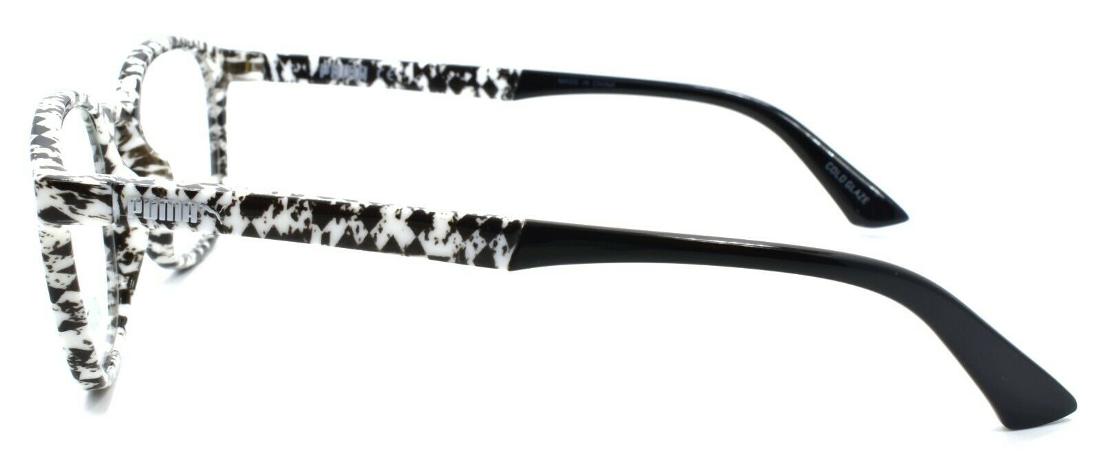 3-PUMA PU0118O 001 Unisex Eyeglasses Frames 49-20-145 Black / White-889652063966-IKSpecs