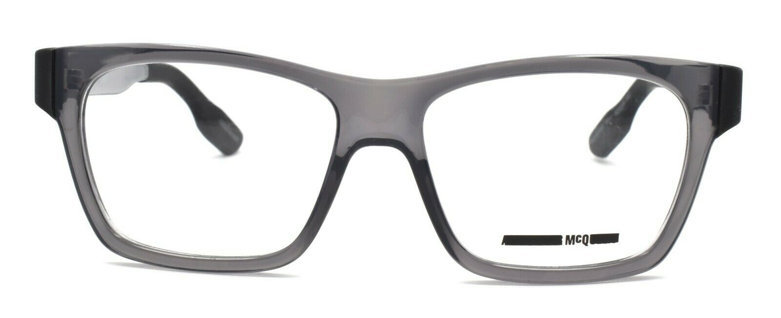 2-McQ Alexander McQueen MQ0015O 001 Women's Eyeglasses 52-16-140 Transparent Gray-889652002378-IKSpecs