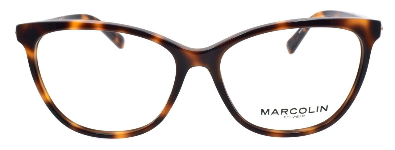 Marcolin MA5028 053 Women's Eyeglasses Frames Cat Eye 56-15-140 Blonde Havana