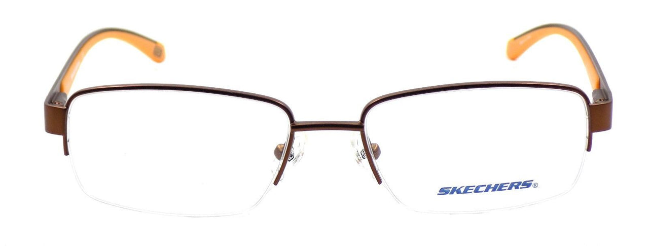 SKECHERS SE3170 049 Men's Eyeglasses Frames 53-17-140 Matte Brown / Orange +CASE