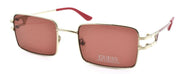 1-GUESS GU7660 32S Women's Sunglasses Rectangular 50-20-140 Gold / Bordeaux-889214113344-IKSpecs
