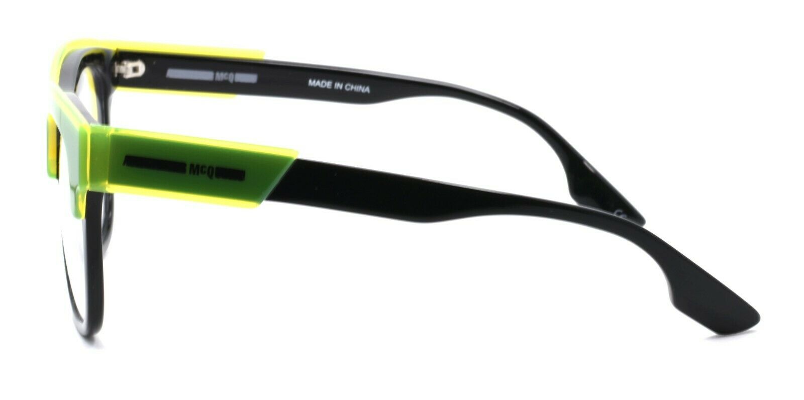 3-McQ Alexander McQueen MQ0006O 001 Unisex Eyeglasses 52-16-140 Green / Black-889652002149-IKSpecs