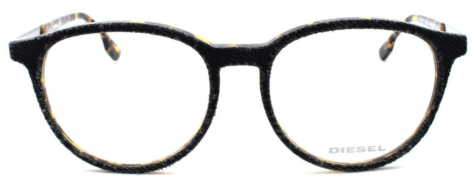 2-Diesel DL5117 005 Unisex Eyeglasses Frames 52-17-145 Black Denim / Blonde Havana-664689647026-IKSpecs