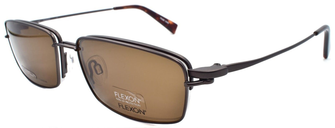 1-Flexon FLX 908 MAG 033 Men's Eyeglasses Gunmetal 55-18-145 + Clip On Sunglasses-883900204149-IKSpecs