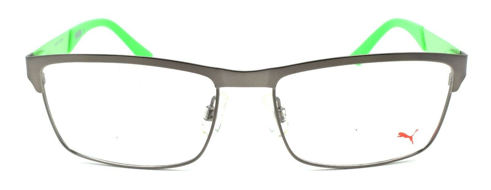 2-PUMA PE0011O 008 Men's Eyeglasses Frames 56-17-140 Ruthenium / Green-889652034478-IKSpecs