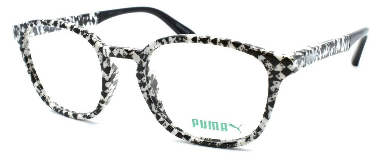 PUMA PU0118O 001 Unisex Eyeglasses Frames 49-20-145 Black / White
