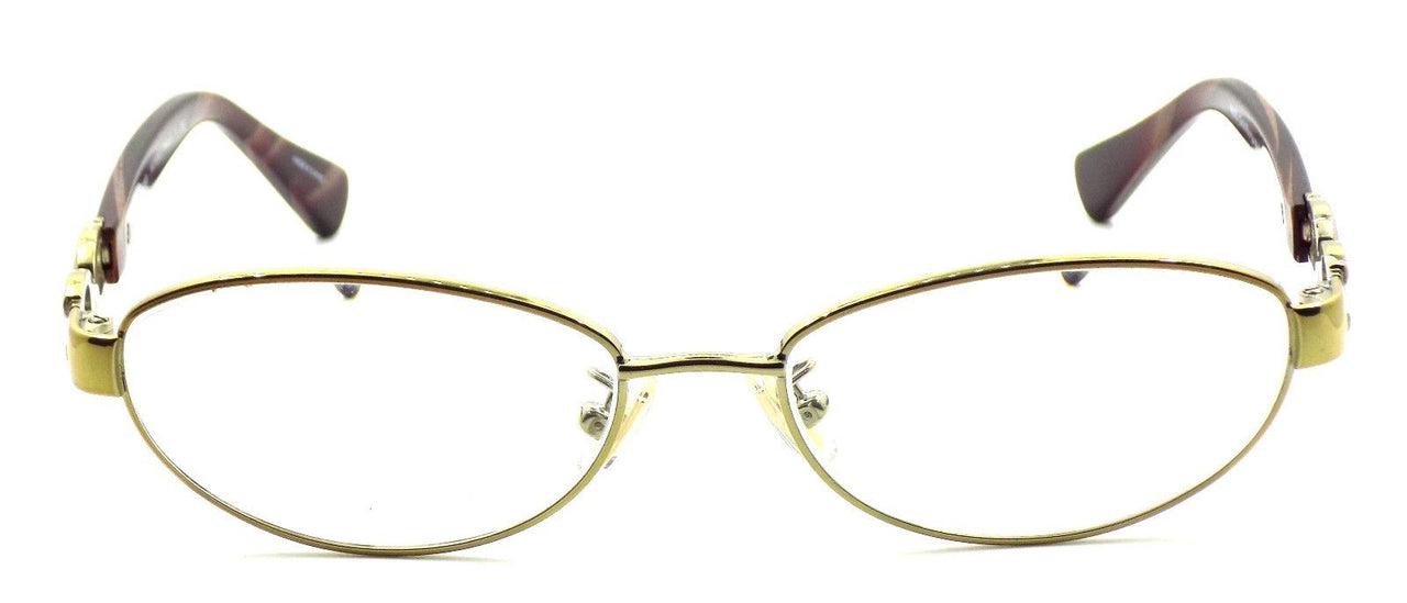 2-COACH HC 5062 Stacy 9205 Eyeglasses Frames 52-16-135 Gold / Burgundy Horn + Case-725125929028-IKSpecs