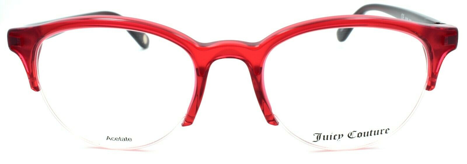 2-Juicy Couture JU164 00A7 Women's Eyeglasses Half-rim 50-19-135 Red / Havana-762753441911-IKSpecs