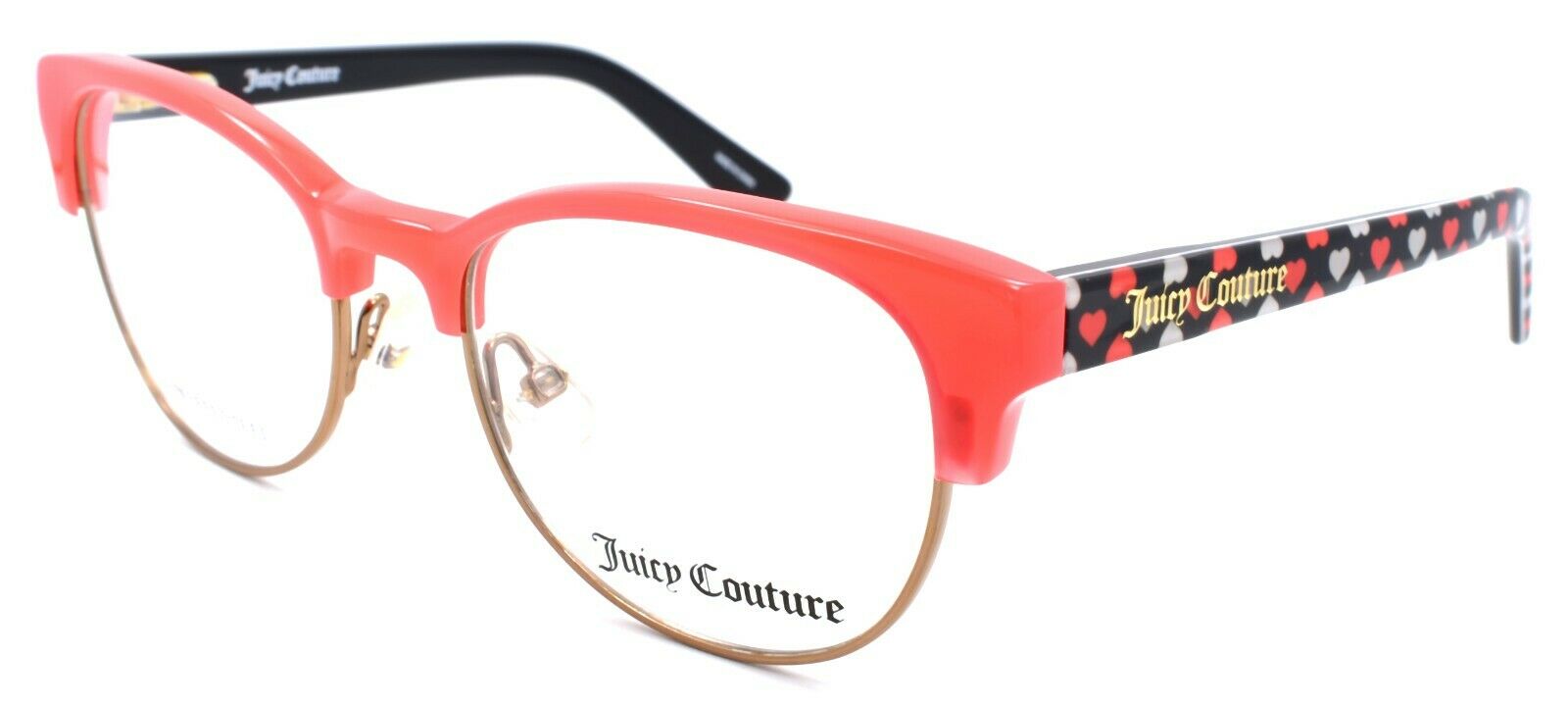 1-Juicy Couture JU928 1N5 Girls Eyeglasses Frames 45-16-120 Pink / Hearts-762753160782-IKSpecs