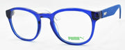1-PUMA PU0043O 005 Unisex Eyeglasses Frames 49-22-140 Blue w/ Suede + CASE-889652015101-IKSpecs