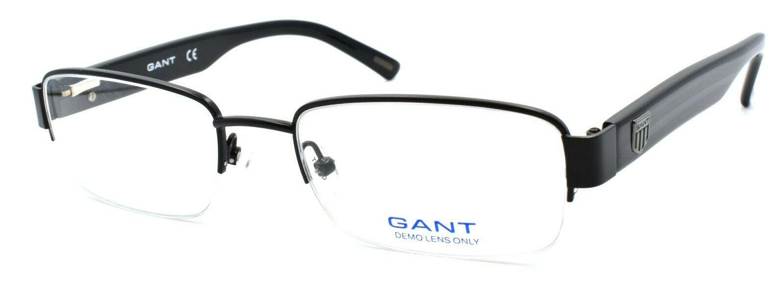 1-GANT G Pearl SBLK Men's Eyeglasses Frames Half-rim 53-19-140 Satin Black-715583173613-IKSpecs