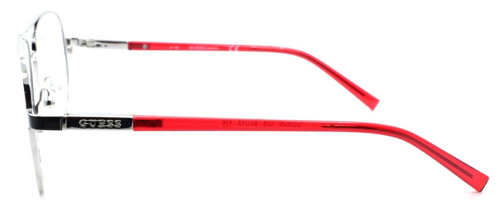 3-GUESS GU3029 005 Eye Candy Eyeglasses Frames Aviator 53-14-135 Black / Red-664689990771-IKSpecs