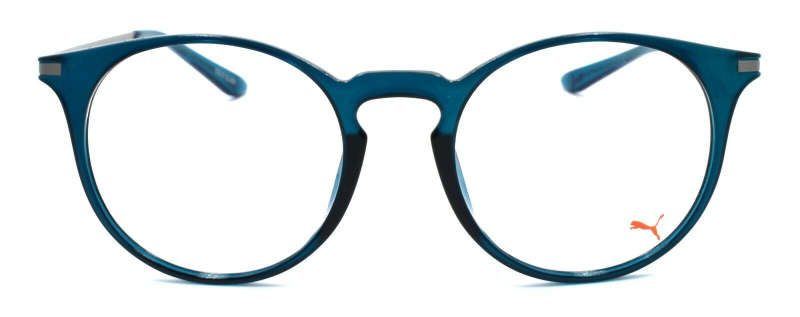 2-PUMA PU0116OA 003 Eyeglasses Frames Round 50-19-145 Green / Silver-889652063829-IKSpecs