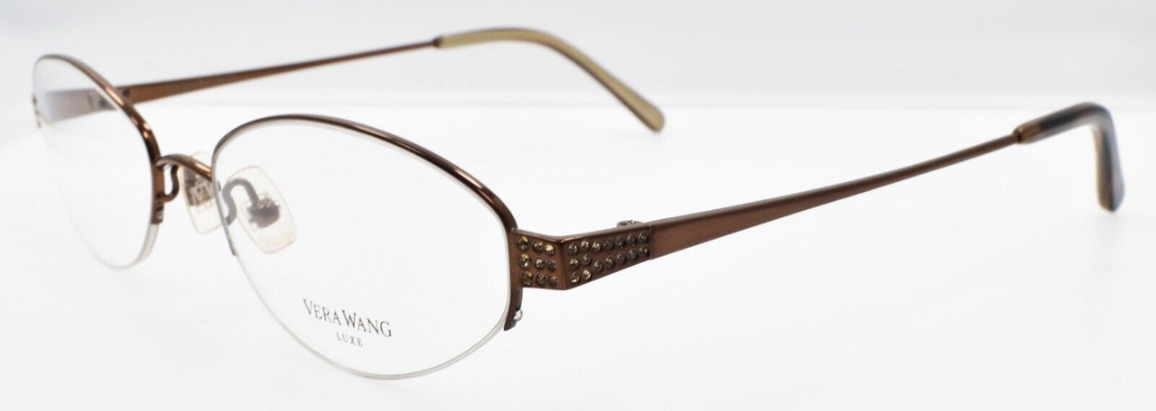 Vera Wang Astrea PC Women's Eyeglasses Half-rim 51-17-133 Titanium Pecan Crystal