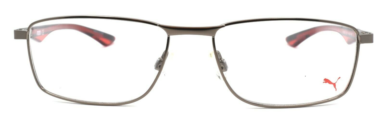 2-PUMA PU0065O 002 Men's Eyeglasses Frames 54-16-140 Ruthenium / Red + CASE-889652028248-IKSpecs