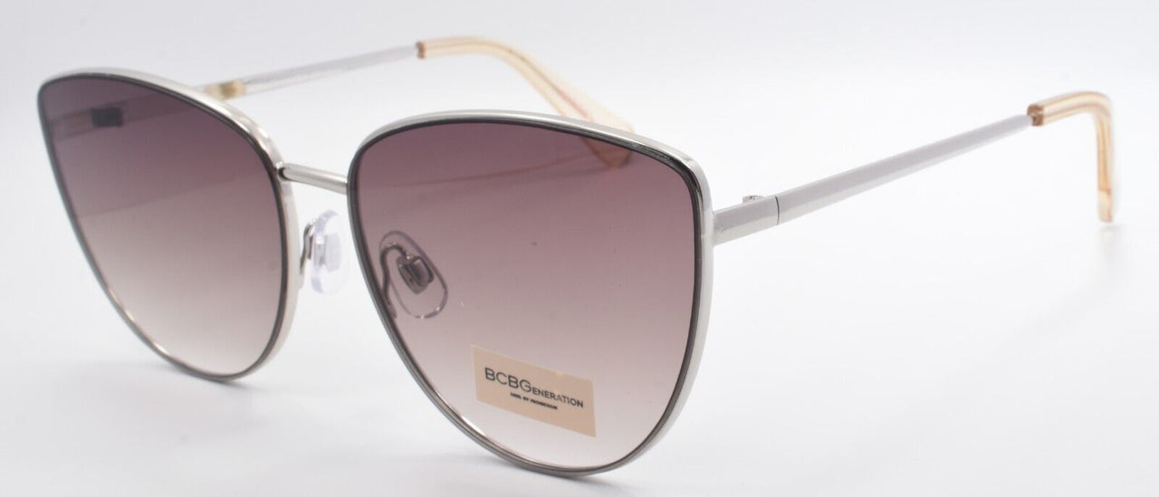 1-BCBGeneration by Max Azria BG3048 045 Women's Sunglasses Cat Eye Shiny Silver-800414540723-IKSpecs