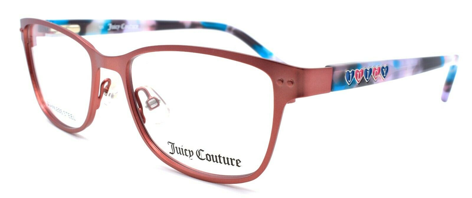 1-Juicy Couture JU926 00AE Girls Eyeglasses Frames 48-15-125 Rose Tortoise Violet-762753442116-IKSpecs