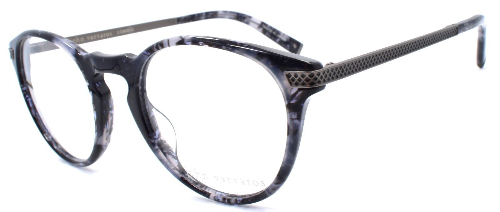 1-John Varvatos V365 UF Men's Eyeglasses Frames Round 50-22-145 Smoke Japan-751286286243-IKSpecs