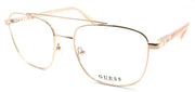 1-GUESS GU3038 028 Eye Candy Eyeglasses Frames Aviator 52-17-135 Shiny Rose Gold-889214013118-IKSpecs