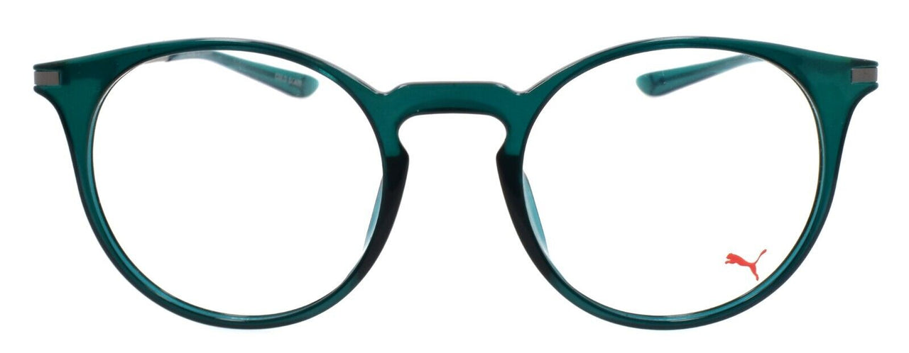 PUMA PU0116O 003 Eyeglasses Frames Round 49-20-145 Green / Silver