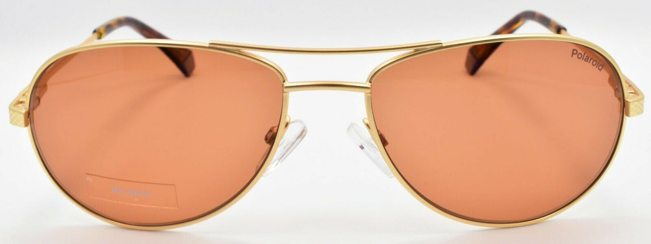 2-Polaroid PLD2100/S/X AOZHE Sunglasses Aviator Polarized Matte Gold / Brown-716736300214-IKSpecs