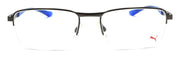 2-PUMA PU0094O 004 Men's Eyeglasses Frames Half-rim 54-18-140 Ruthenium / Blue-889652002545-IKSpecs