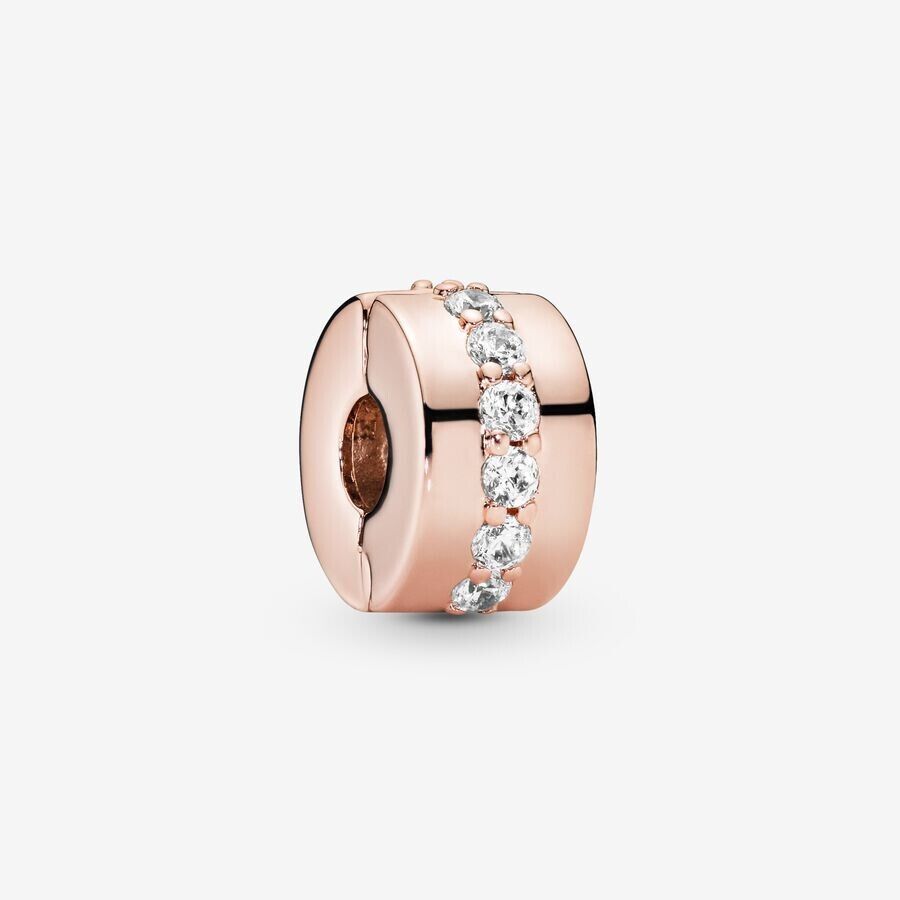 1-Authentic Pandora Sparkling Row Spacer Charm 14k Rose Gold Plated 781972CZ New-5700302593808-IKSpecs
