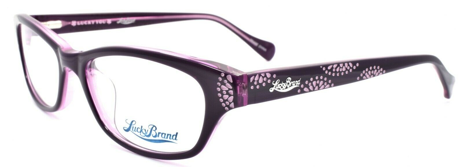 1-LUCKY BRAND Swirl Women's Eyeglasses Frames 53-17-135 Purple + CASE-751286267907-IKSpecs