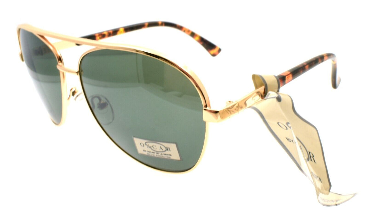 1-OSCAR By Oscar De La Renta OSS3064 770 Women's Sunglasses Aviator Gold / Green-800414459193-IKSpecs