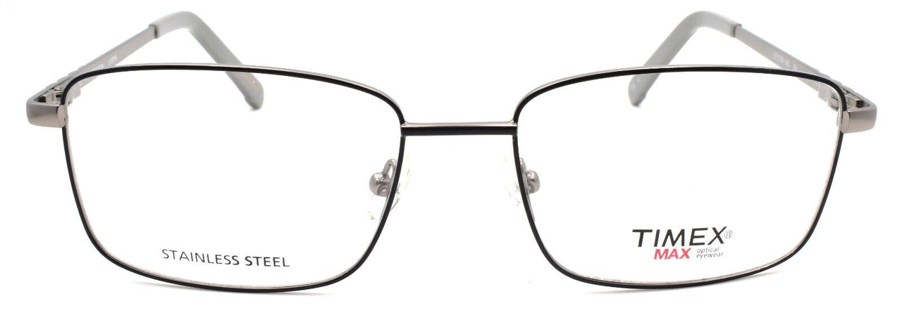 2-Timex 3:08 PM Men's Eyeglasses Frames Large 57-18-145 Black / Gunmetal-715317151719-IKSpecs