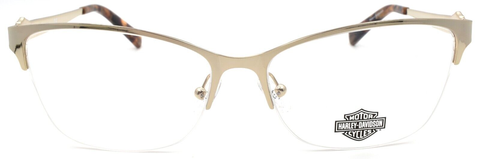 2-Harley Davidson HD0556 032 Women's Eyeglasses Half-rim 54-15-140 Pale Gold-889214243058-IKSpecs